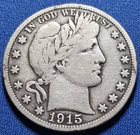 1915-S BARBER HALF DOLLAR ~ NICE VISIBLE LIBERTY