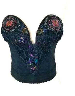 Vgt Gold Label VICTORIA'S SECRET Size P(xs) Sexy Jeweled Corset Bustier Lingerie