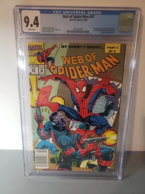 Web of Spider-Man #97 CGC 9.4 1993 1st app. Nightwatch Marvel comics
