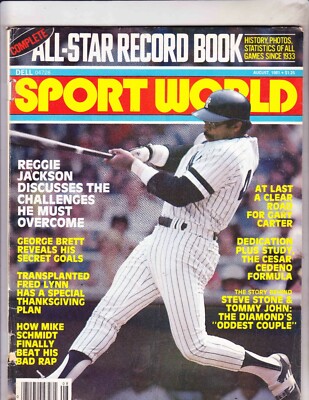 SPORT WORLD MAGAZINE---REGGIE JACKSON COVER-----AUGUST 1981