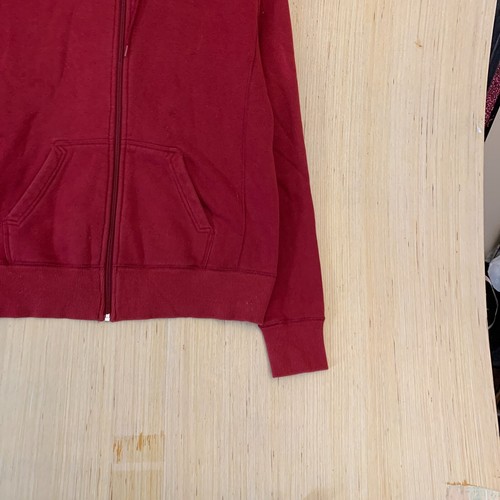 VTG Nike Hoodie Youth Large Red Long Sleeve Zip Up Grey Tag Boy's Y2K Sportwear - Picture 5 of 15