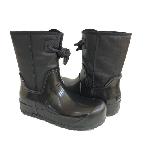 UGG RAINCLOUD SHORT LACE BLACK WATERPROOF RUBBER RAIN BOOTS US 11 / EU 42 / UK 9
