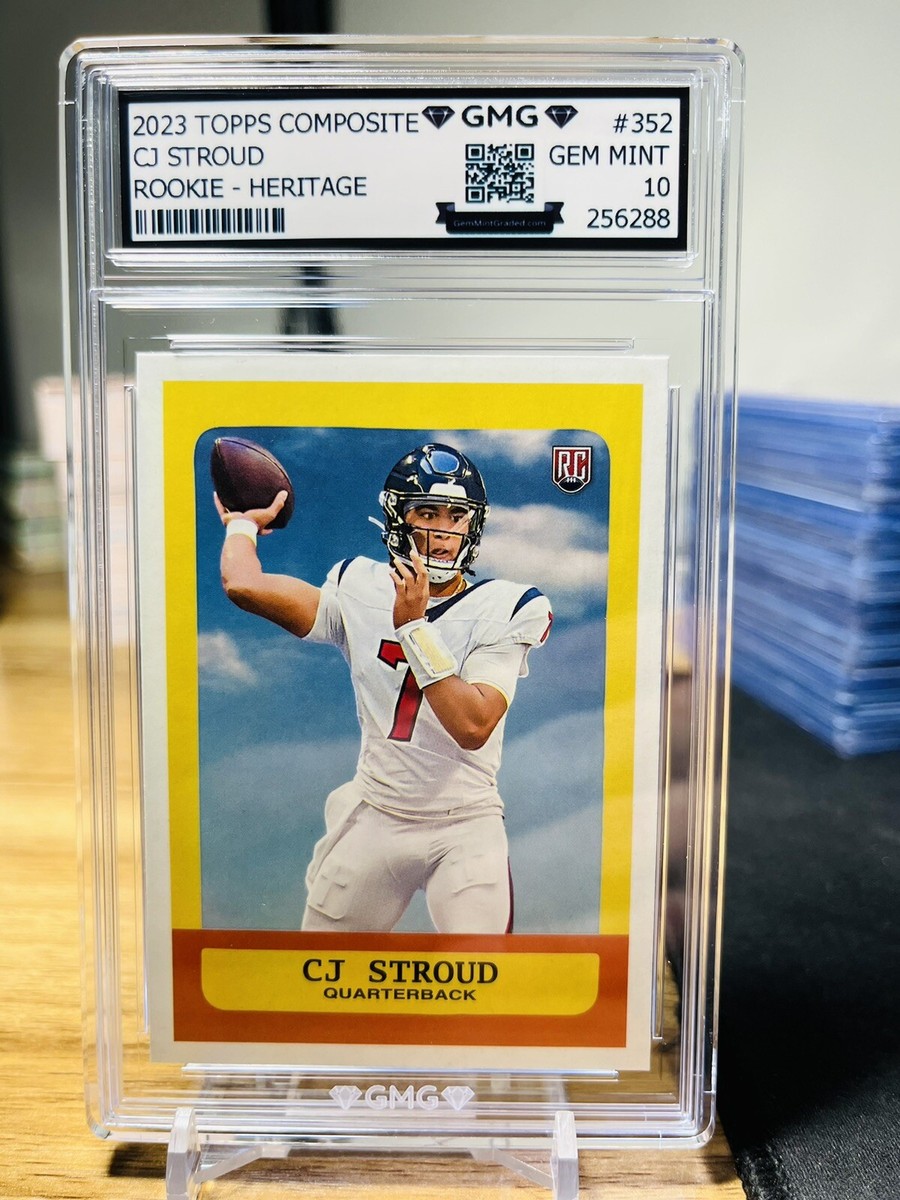 cj stroud graded rookie card C.J. 2023 Donruss Football #339 Rated Houston Texans PGI 10 proof acrylic case to prevent damage and has been authenticated by SGC. 2023 Topps Composite CJ Stroud