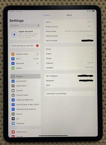 Apple iPad Pro 11-inch (4th Gen) M2-128GB | Wi-Fi | A2759 | Excellent Condition - Afbeelding 6 van 11