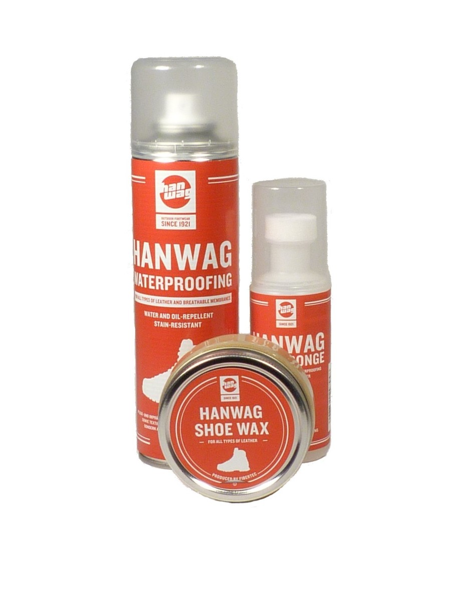 Hanwag Schuhpflege Komplett Set mit Shoe Wax, Care Sponge und