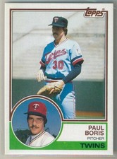 1983 Topps Paul Boris #266 Blankback Proof Design Variation Twins