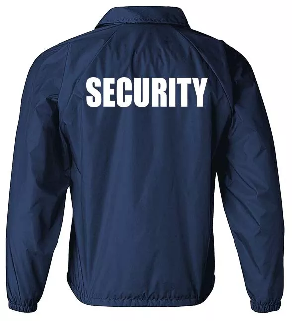 Security navy jacket nylon security guard jacket windbreaker eBay