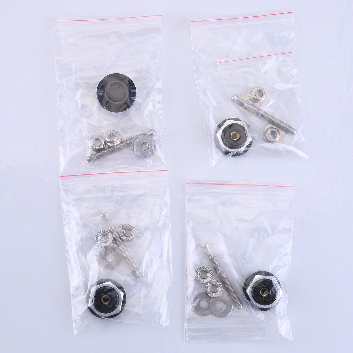 Bumper Quick Release, Mellbree Quick Release Trunk Front Rear Bumper Fasteners Fenders Holders Kit Compatible For Universal Car Bumper (Color 4 X Quick Release Tabs With 12 X O-Ring Fastener - Foto 2