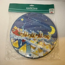 NIP Garden Ridge 4 Santa Reindeer Star Moon Over Cottages Stovetop Burner Covers