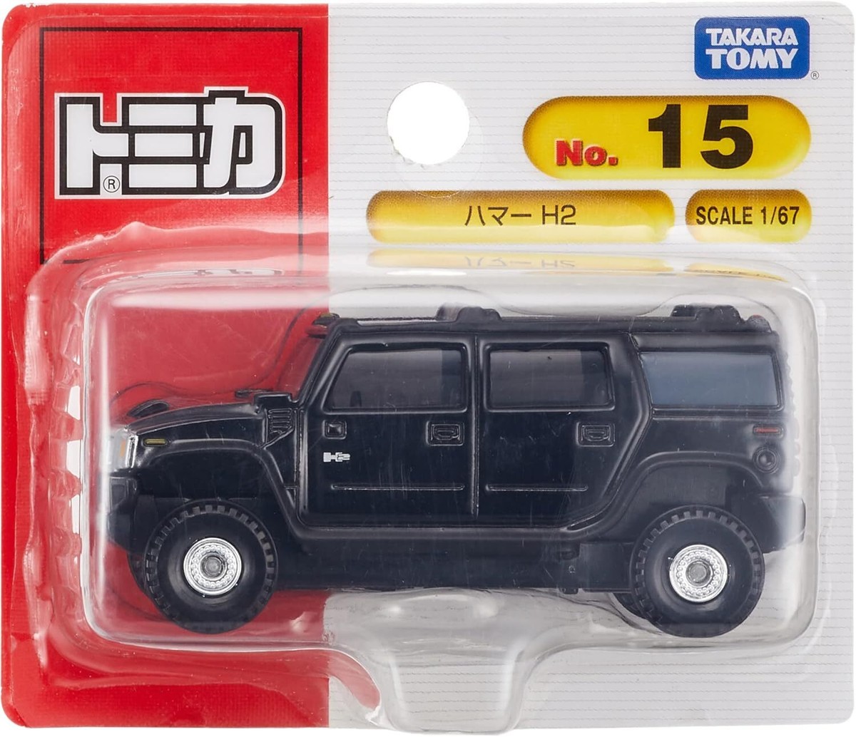希少　HUMMER H2 6輪　ミニカー Takara Tomy Tomica No.15 Hummer H2 (Blister) Mini Car Toy Ages 3+
