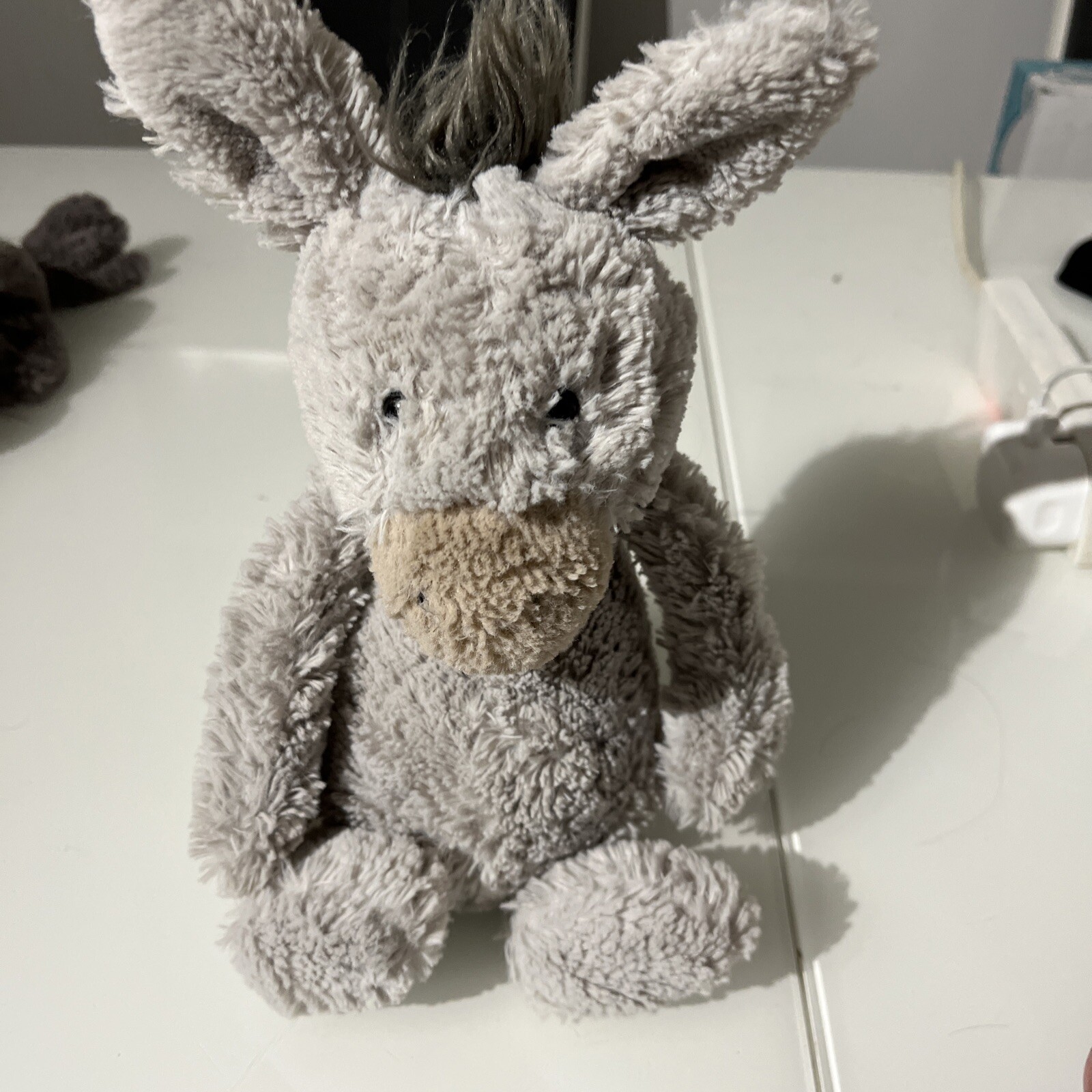 Jellycat Medium Bashful Donkey Grey Soft Toy Baby Comforter Retired Rare