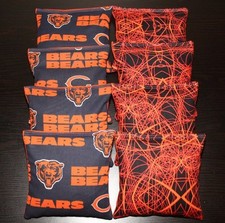 CHICAGO BEARS Cornhole Bean Bags All Weather Plastic Resin Filled WATERPROOF