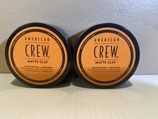 American Crew Men's Hair Matte Clay Hair Gel with Medium/High Hold 3 oz Lot Of 2