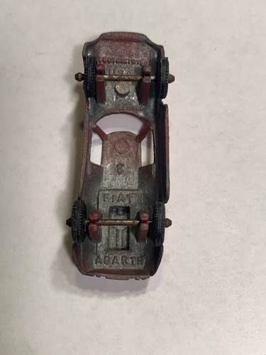 Vintage TootsieToy Fiat Abarth Toy Car Red 2 1/2" Long USA Free Shipping #4A - Picture 8 of 10