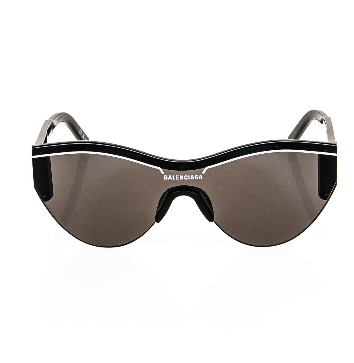 BALENCIAGA SKI 0004 Black Shield Mask Fashion Sunglasses BB0004S