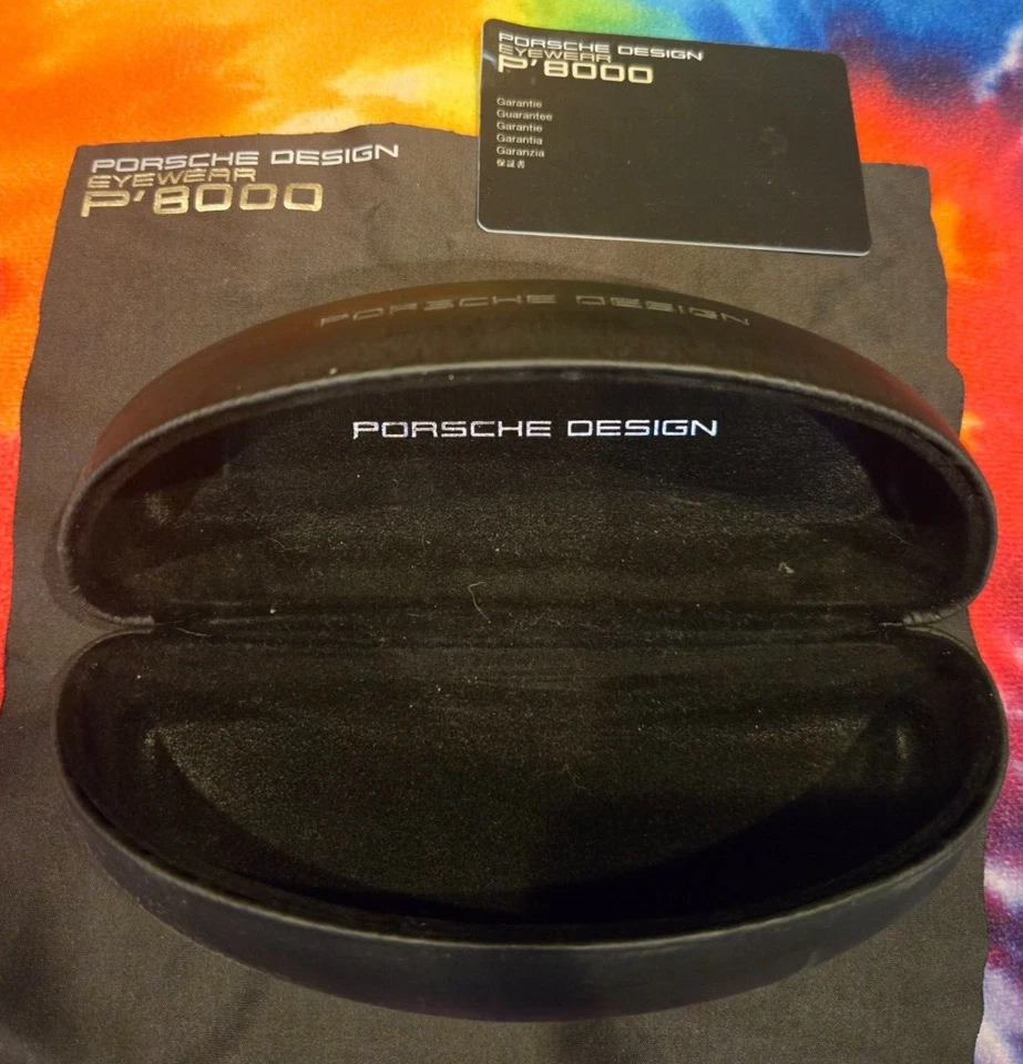 Gafas de sol para hombre Porsche Design P8437 marcos negros con lentes verdes/grises Foto 3 de 4