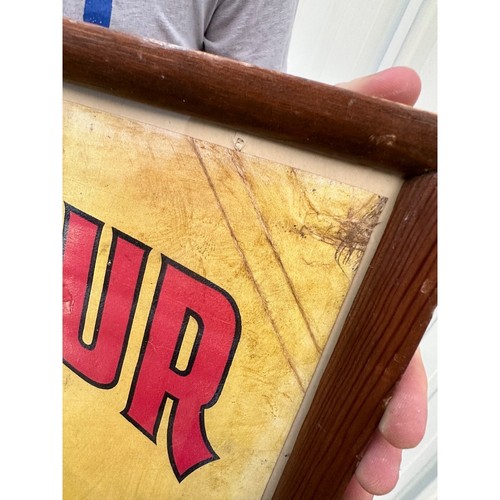 Original Sleepy Eye Flour Paper Litho Framed Sign Advertising Native American - Picture 5 of 15