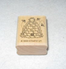 Stampin' Up - Rubber Stamp - Bee Hive with Bees - Dated 1999 - EUC