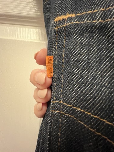 Vintage Levis Orange Tab Overalls Dark Wash Flared 14” Waist 31” Inseam - Picture 3 of 14