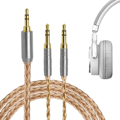 Dual 3.5mm Cable 16 Core Pure Copper Replacement Cable for Hifiman Headphones