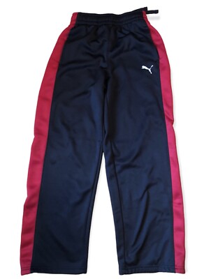Puma Young Boy's Track Pants, Medium(10-12) Fleece Lined Elastic Waist