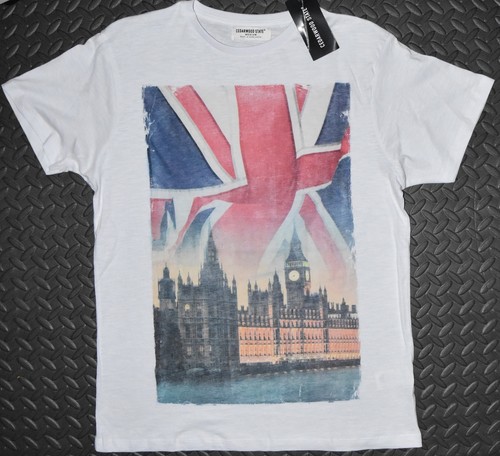 Primark Union Jack British Flag MENS T 