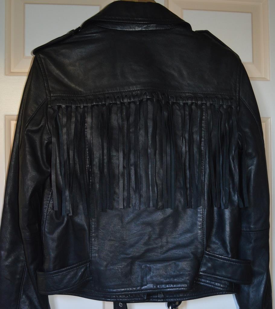 all saints fringe jacket