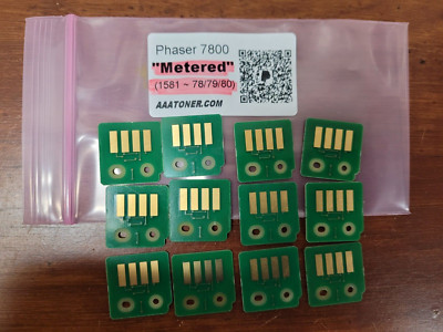 12 Toner Chip (1581~1580) for Xerox Phaser 7800 7800DN, 7800DX Refill (Metered)