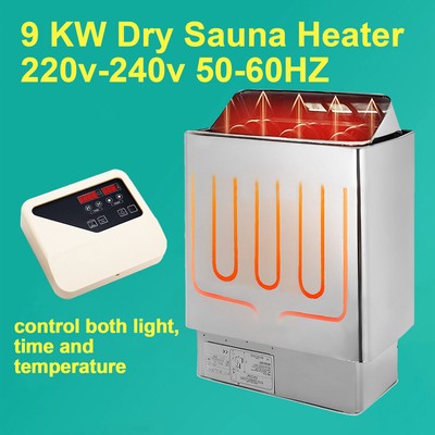 9KW 240V Residential Wet/Dry Sauna Heater with External CON5 Digital Controller