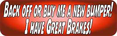 10x3 Red Back Off Or Buy Me A  New Bumper Magnet Sign Vinyl Car Vehicle Magnets