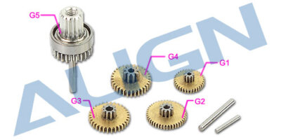 Align Trex T15 Servo Gear Set T15/T15T HSP15007 | eBay