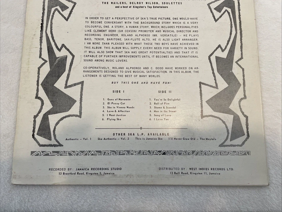 Various – Ska Strictly For You Vinyl LP Sir Coxson Selects Roland Alphonso Rare - Image 4 of 4