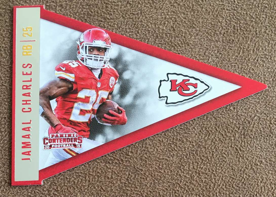 2015 Panini Contenders Pennant Jamaal Charles Kansas City Chiefs