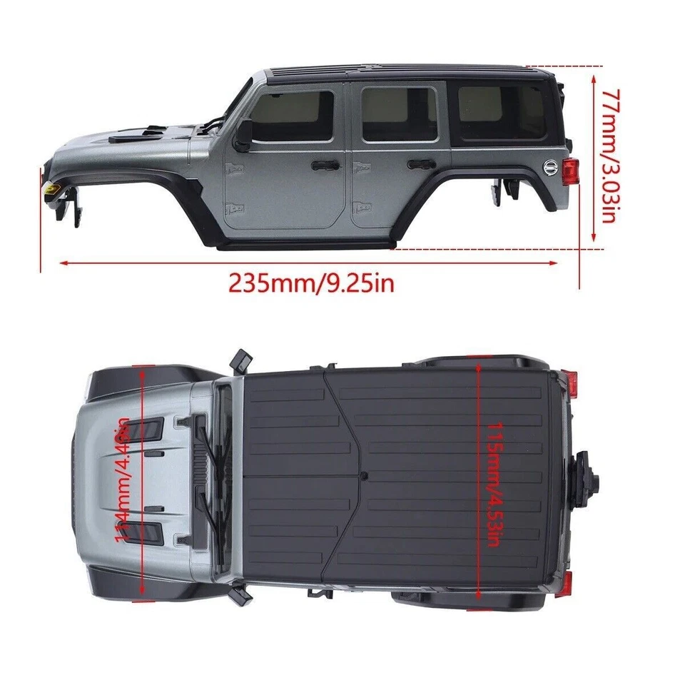 1/18 RC Crawler ABS Hardtop Body shell 155mm Wheelbase for 1/18 Traxxas TRX4M - Image 3 of 4