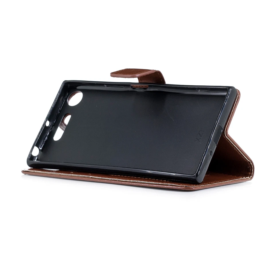 Luxury Soft Leather Flip Case Wallet Stand Cover For Sony Xperia Experia XZ1 - Image 4 of 4