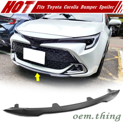 US 2022+ Fits TOYOTA Corolla AURIS E210 3rd Front Bumper Spoiler DTO Matte Black