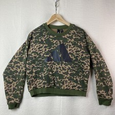 Adidas Sportswear Leopard-Print Camo Sweatshirt Women  s Size Small