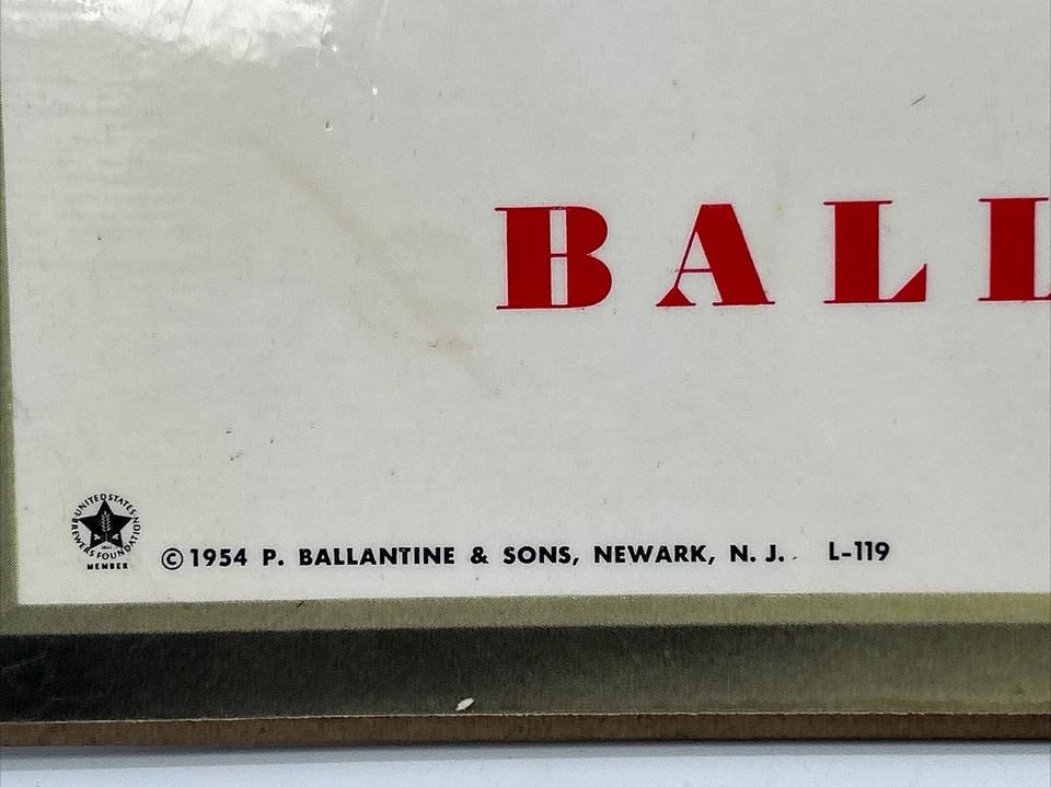 Letrero de la Serie Mundial Ballantine Ale & Beer 1954 New York Yankees de colección Foto 2 de 4