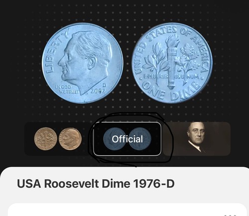 1976 Rosevelt-D Dime Mint Mark Error. Many Errors. - Picture 8 of 8