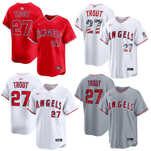 LA An.gels Mike #27 Trout Baseball Jersey Premium Fan Gift S-5XL
