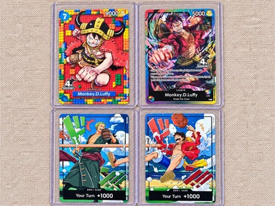 One Piece 4th Anniversary Promo Set EN - Ruffy P-110 + Leader + 2 DON