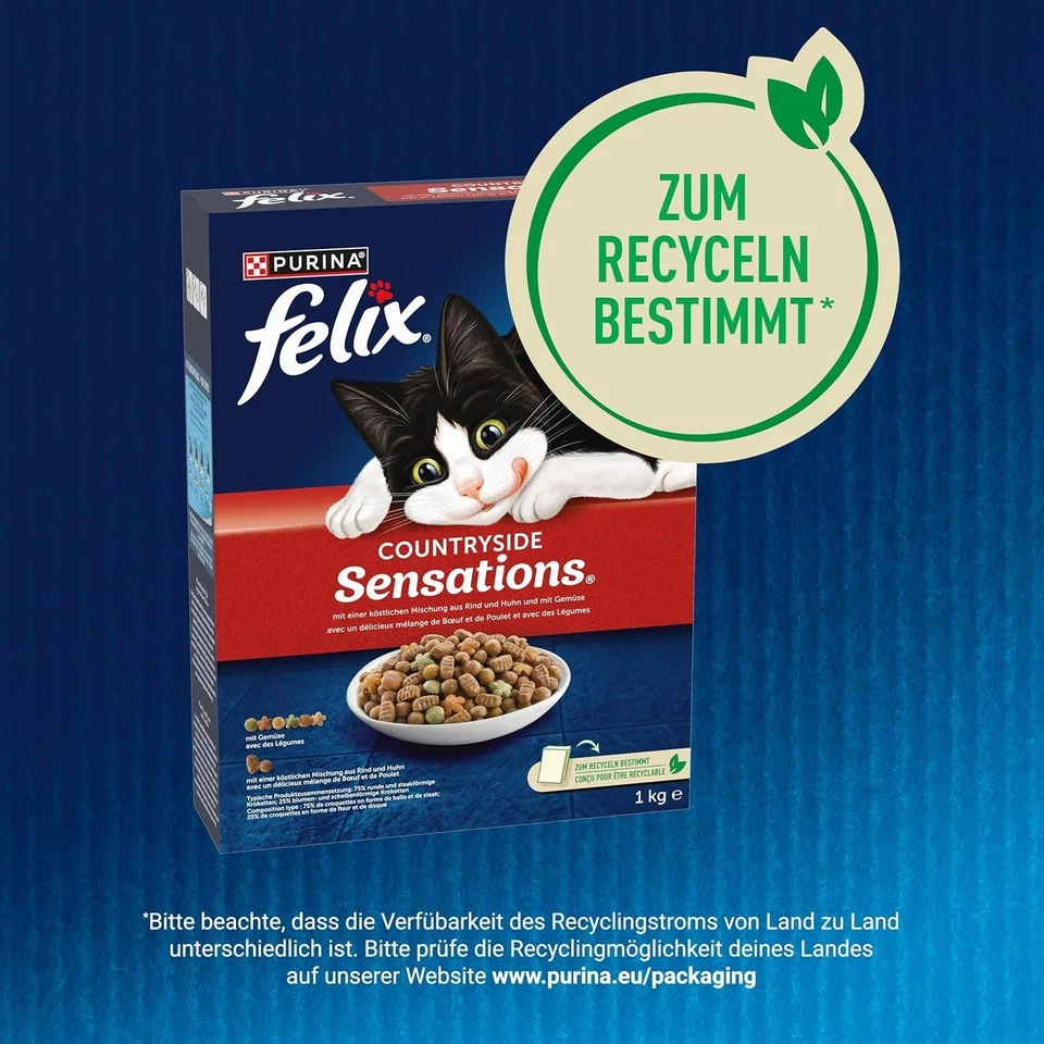 FELIX Countryside Sensations Katzenfutter trocken, mit Rind und Huhn, 1er Pack - Bild 4 von 4