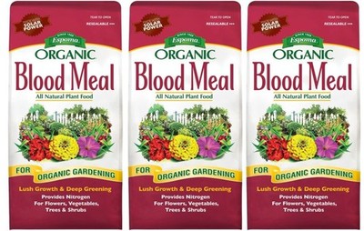 Organic Blood Meal Fertilizer 12-0-0 - Natural Nitrogen for Plants, 3 lb Pack