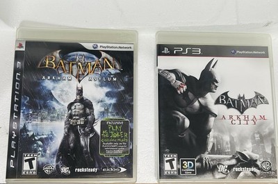 PlayStation Batman Arkham Asylum & Arkham City PS3 Action/Adventure Game Lot