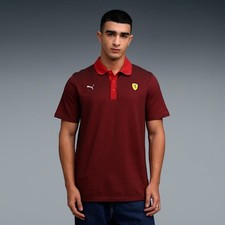 PUMA Scuderia Ferrari Polo Shirt Rosso Corsa Motorsport Regular Fit Mens Polo