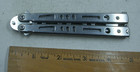 Unbranded Silver Tone Butterfly Trainer Dull Metal Single Blade Training Knife — photo 1