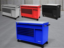 Homak 54″ TECH Roller Cabinet Toolbox w/ Stainless Steel Top and Power Drawer
