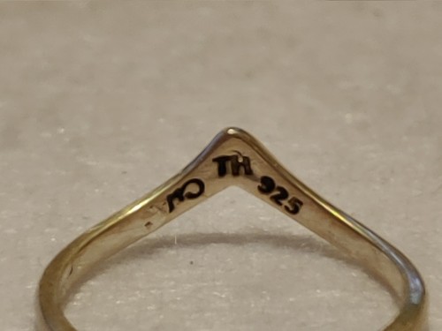 GRANDMA GRABE'S BEAUTIFUL VINTAGE STERLING SILVER BAND RING SIZE 2.5 - Afbeelding 6 van 6