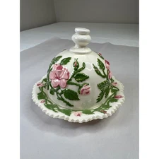 Franciscan Desert Rose domed butter dish