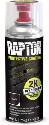 U-POL   RAPTOR Beschichtung 2K-Spraydose Inkl. Härter (400Ml | Schwarz)